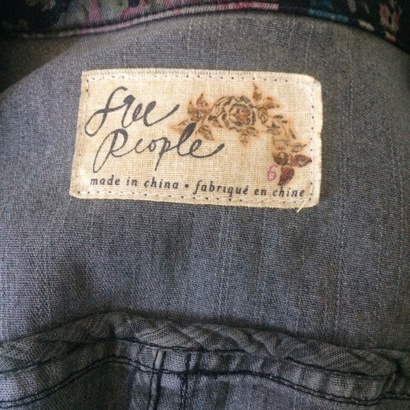 Free People Floral Denim Jacket - Picture 7 of 8